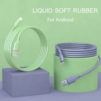 

Micro USB Cable 3A Liquid Silicone charge Data Charging Cable For Android Fast Charging Magnet Charger Mobile Phone Cord Wire