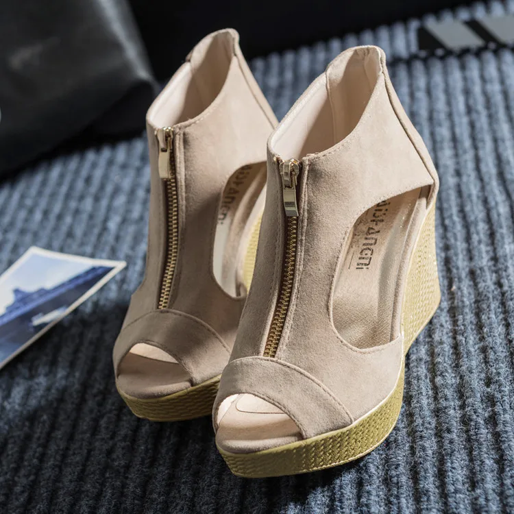 

Ozhouzhan Spring And Summer New Style Slanted Heel Peep-toe Sandals Extra High Sandals Women's High-Heel Platform Shoes WOMEN'S
