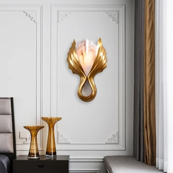 

Creative Wall Lamp High Grade Modern Curved Metal Hotel Hall Wall Light Living Room Fixtures Corridor Led Wall Lamp Sconce Lamp