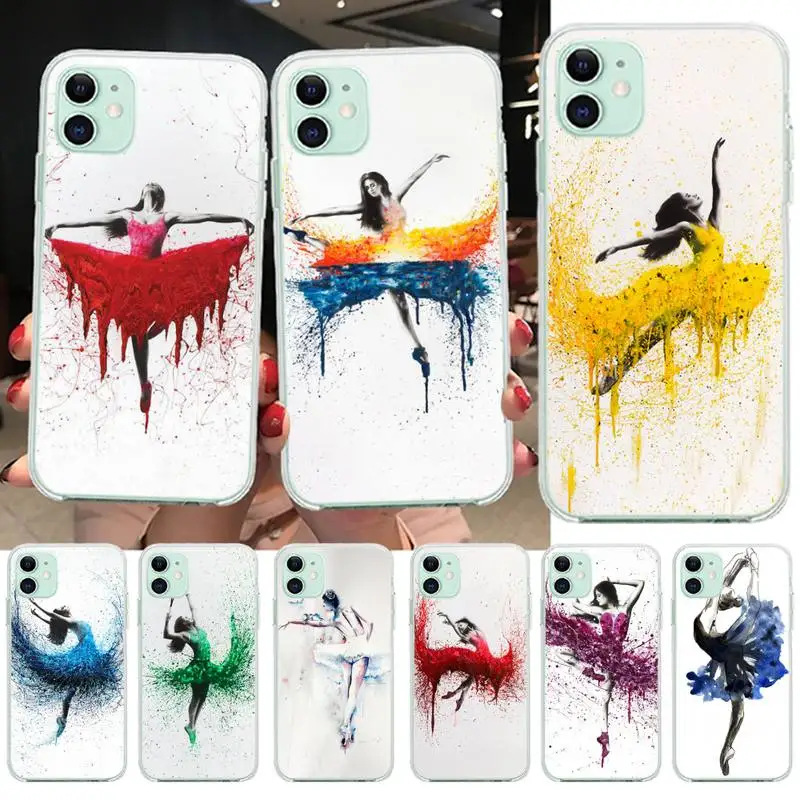 Чехол для телефона PENGHUWAN с изображением Танцующей Балерины DIY чехол iPhone 11 pro XS MAX 8 7