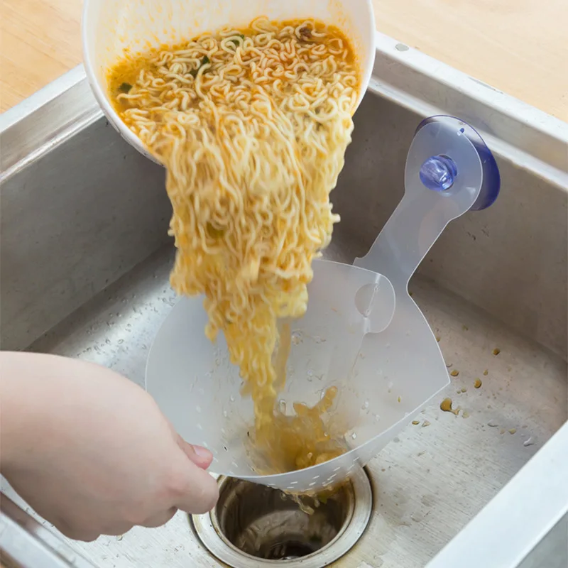 

Reusable Kitchen Self-Standing Drain Sink Folding Sink Garbage Bag Anti-blocking Device Soup Juice Separated By Garbage Filter