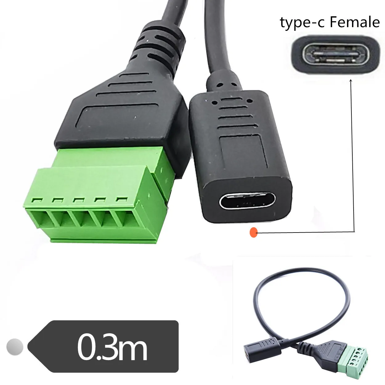Solderless USB разъем USB2.0 версия USB3.1 type-c женский зеленый solderless терминал кабель мобильный компьютер кабель