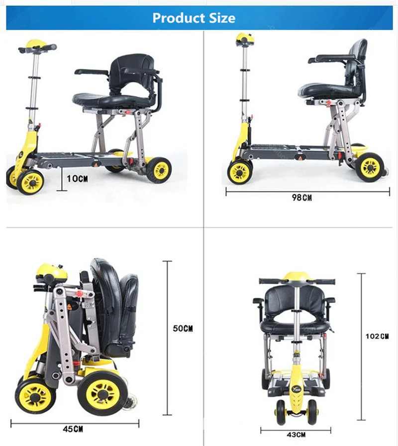 DB Foldable Electric Scooter Four Wheeled Electric Scooters 11.5AH 24V 340W ElderlyDisabled E Scooter Electric (33)