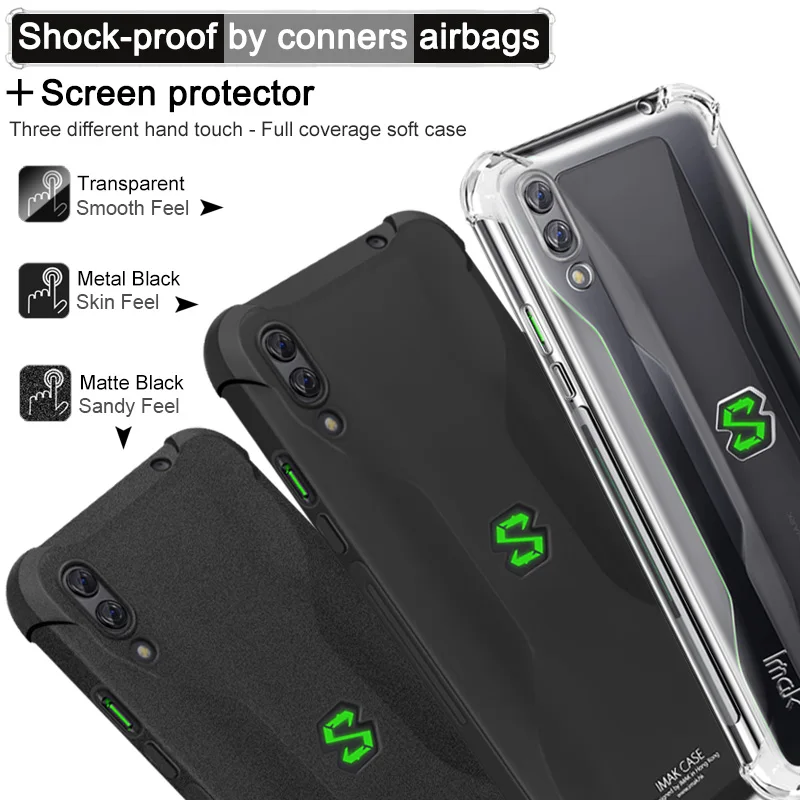 6.39'' Black Shark2 Crystal Case Black Shark 2 Case IMAK Clear Silicon TPU Cover for Funda Xiaomi BlackShark 2 Case BlackShark2 6.39'' Black Shark2 Crystal Case Black Shark 2 Case IMAK Clear Silicon TPU Cover for Funda Xiaomi BlackShark 2 Case BlackShark2
