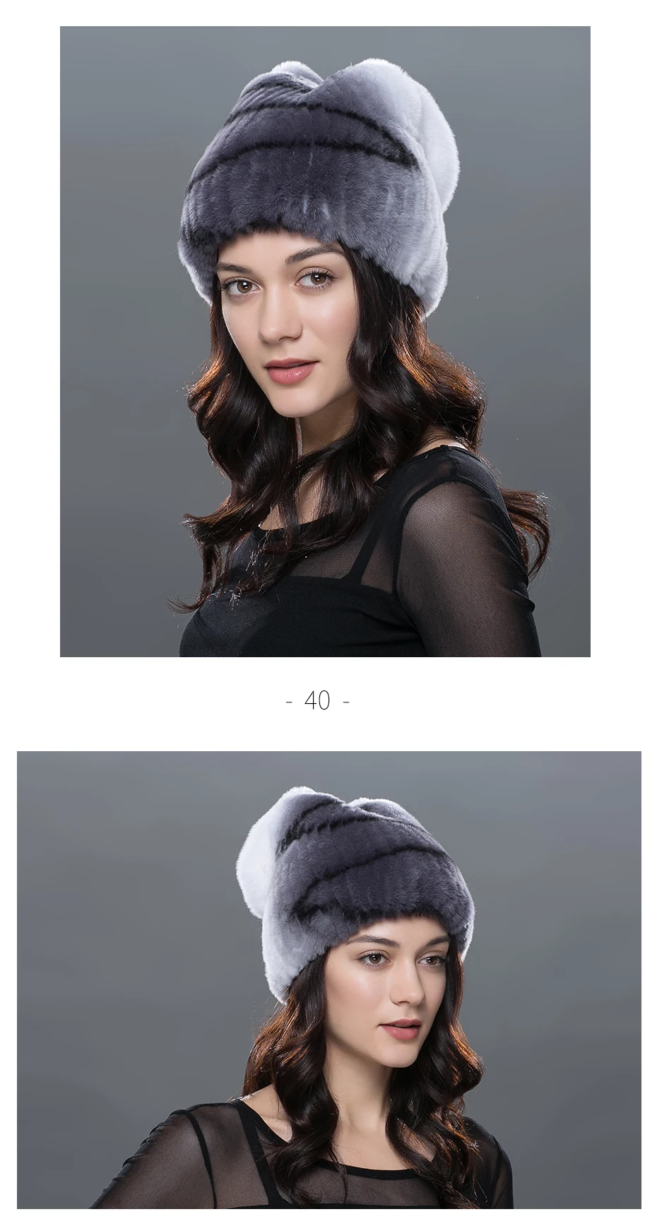 ENJOYFUR Winter Fur Hats For Women Real Rex Rabbit Fur Beanie Cap with Bow-knot Thick Warm Fur Caps For Girls