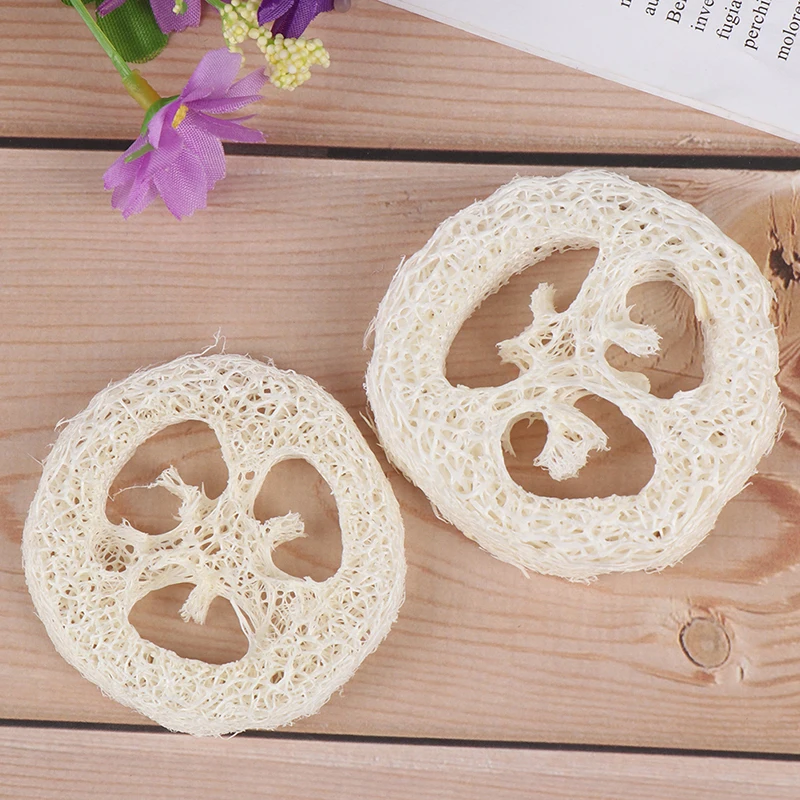 2 шт. 6*6 см Натуральная люфа тарелка для мыла Подставка хранения ванной