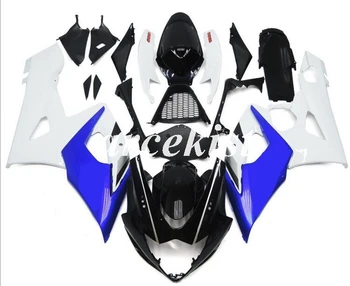 

4 Gifts Injection Mold New ABS Full Motorcycle Fairings Kit For GSXR1000 GSXR-1000 K5 05 06 2005 2006 body set blue white