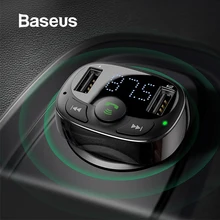 Baseus, fm-передатчик, Aux модулятор, беспроводной, Bluetooth, гарнитура, автомобильный комплект, аудио, MP3 плеер, быстрая зарядка, двойной USB, автомобильное зарядное устройство