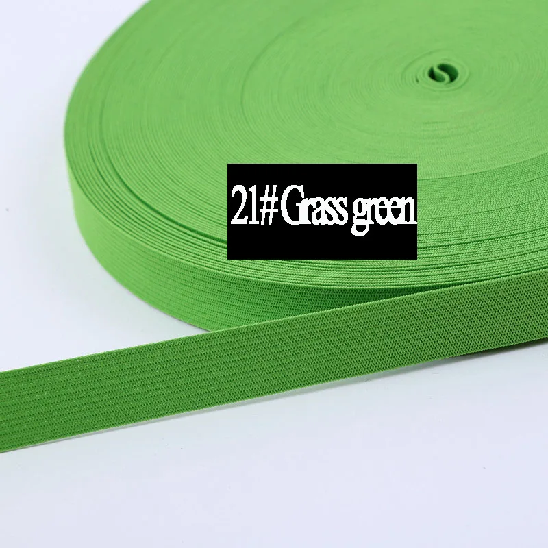 21 Grass green 40 метров самодельные Украшения пошив толстый цвет полная эластичная лента 2 см широкие эластичные резинки одежда с широким поясом цветная эластичная лента - Цвет: 21 Grass green