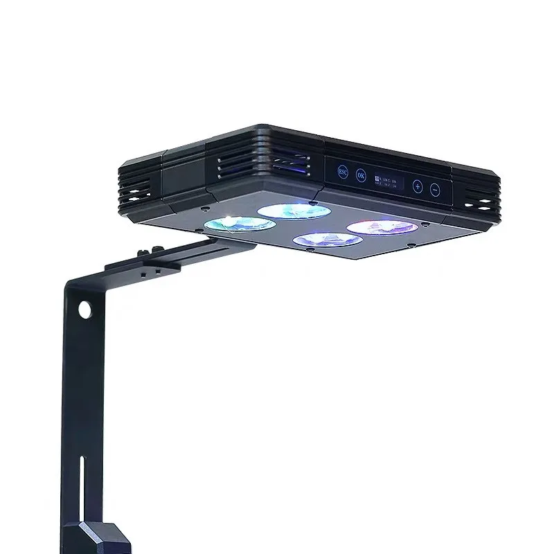 

NEW 52W Full spectrum LED Marine light Aquarium Six-channel dimming Sunrise sunset LPS SPS NANO Coral LED lamp Smart Clamp light