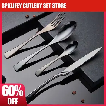 

Spklifey Cutlery Steel Cutlery Set Stainless Steel Cutlery Fork Spoon Forks Knives Spoons and Fork Set Tableware Dinner Sets