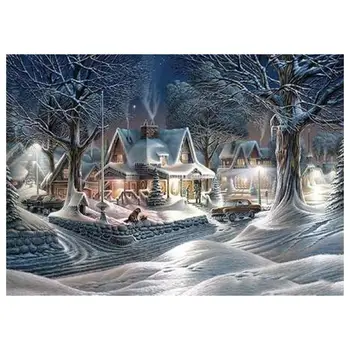 

Diamond Embroidery DIY Diamond Painting Snowy Night Return Diamond Painting Cross Stitch Rhinestone