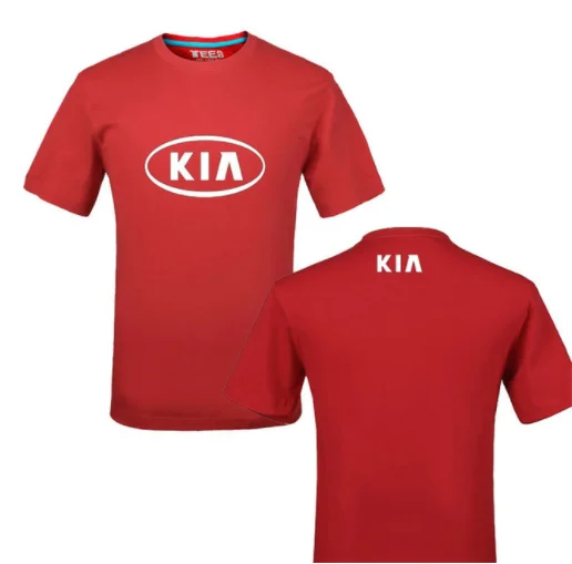 Забавный Логотип kia, хлопок, футболка с принтом, унисекс, летняя повседневная футболка, футболки - Цвет: Армейский зеленый