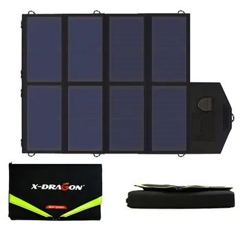 

Waterproof Solar Charger 40W High Power Dual USB 5V 2.4A(Max.) DC 12V~19V Output 2A (Max.) Fast Solar Charging for Phone Laptop