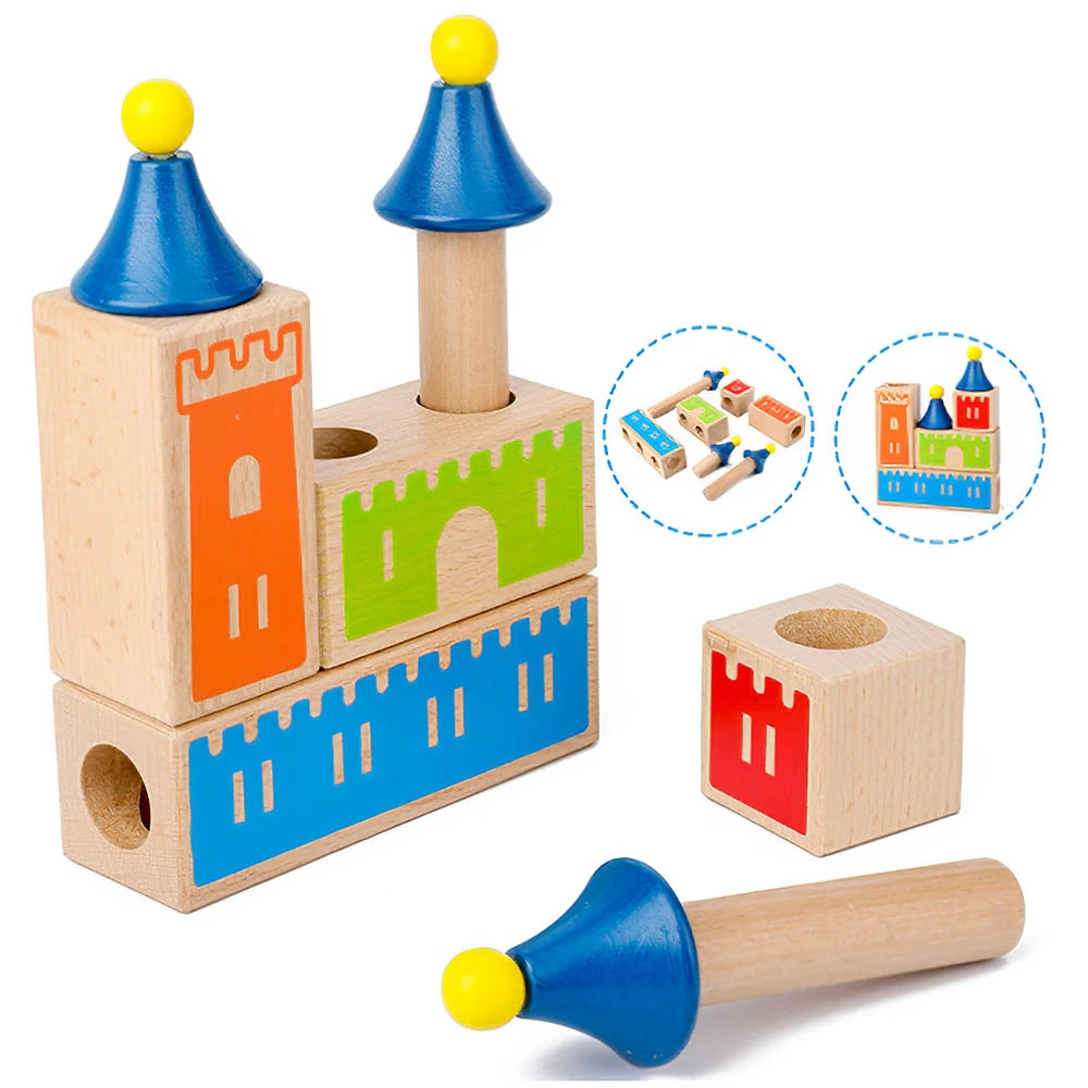 Montessori Kind Speelgoed Houten Veranderende Droom Kasteel Bouwstenen Iq  Training Spelletjes Voor Kinderen 3d Blokken Geschenken Voor Kerst|Houten  Blokken| - AliExpress