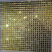 20mm13 скошенная Глянцевая Золотая Алмазная зеркальная стеклянная мозаичная плитка, сделай сам демонстрационный зал витрина для шкафа магазина доска наклейка на стену, сетка Backin
