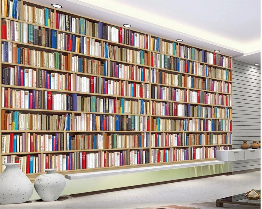 Custom wallpaper 3D European Style Sofa TV Background Wall Bookcase Books  Bookshelf 3d wallpaper mural papel de parede - AliExpress, image size:1000x800