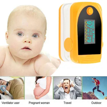 

New Orange Color OLED Fingertip Pulse Oximeter With Audio Alarm & Pulse Sound -SPO2 PR PI Respiration Rate Monitor