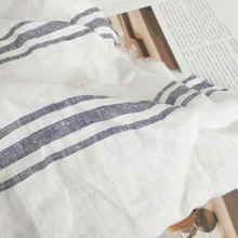 1 м чистая льняная ткань 110 дюймов ширина 165gsm вес ферментированный камень мыть полосой ткань пряжа краситель полосы для постельных комплектов