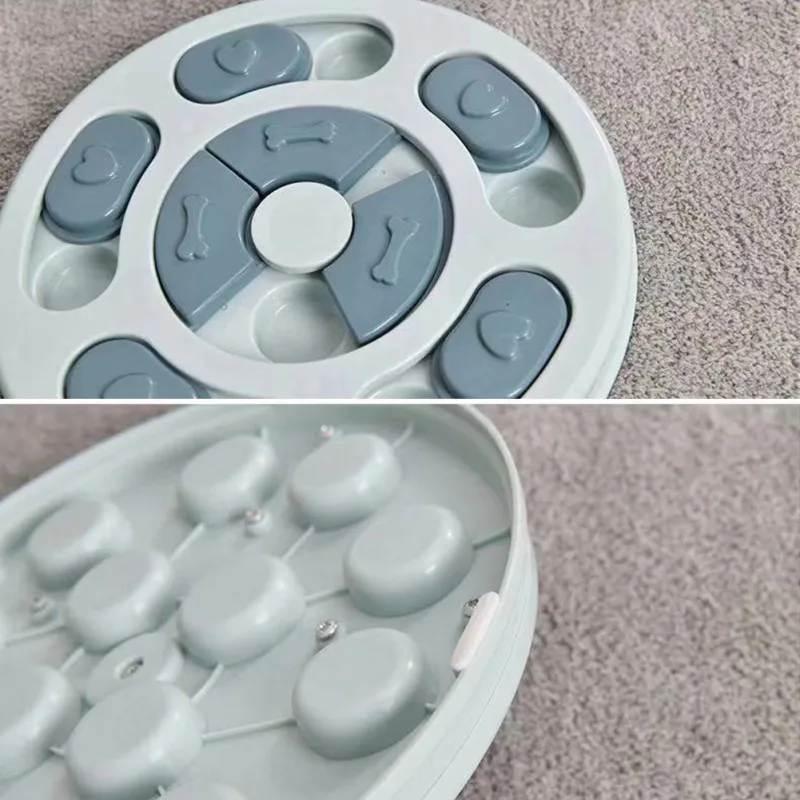Educational Round Dog Toys Flower Design Anti Choke Dog Bowl Puppy Dog Food Dispenser Pet Dog Training Toys Product