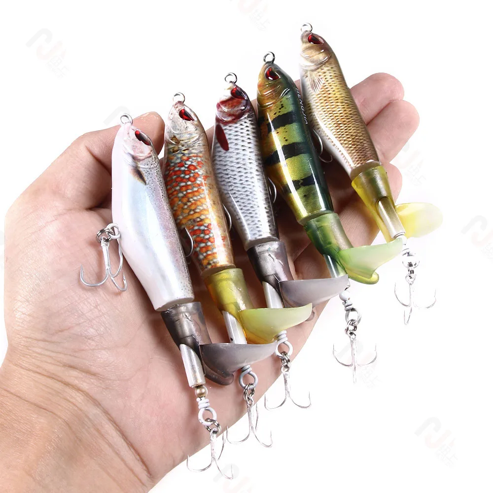 HENGJIA 12,5 г 11 см Topwater Sub-bait пропеллер трактор твердая приманка плавающие водные карандашные приманки Whopper plopper рыболовные снасти