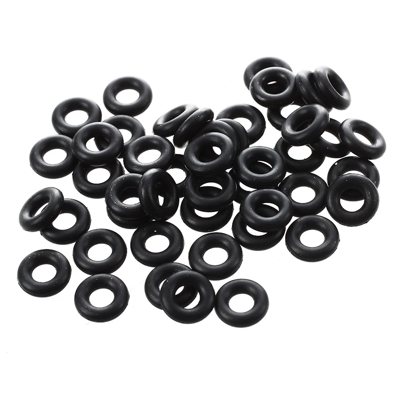 Black 7mm x 2mm O Rings Hole Sealing Gasket Washer 50 Pcs