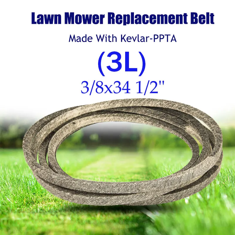 

Make With Kevlar Lawn Mower Belt 0.375x34-1/2"（3L) Triangle Replacement V-belt 754-157 954-0367 For TORO MKFLGBB-3L34R9