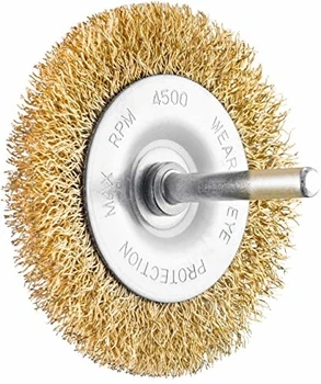 

Sit Tecnospazzole 205 Spazzola per Trapano a Filo Ondulato in Acciaio Ottonato, Ø=100 mm
