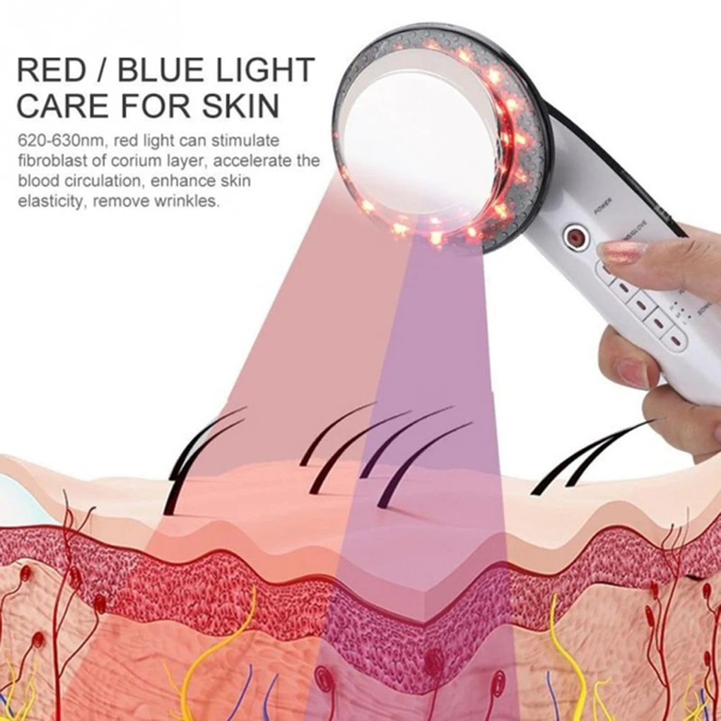  Ultrasonic 6 In 1 Massage EMS Micro-electric SPA Body Cellulite Skin Care Infrared Fat Removal Ther
