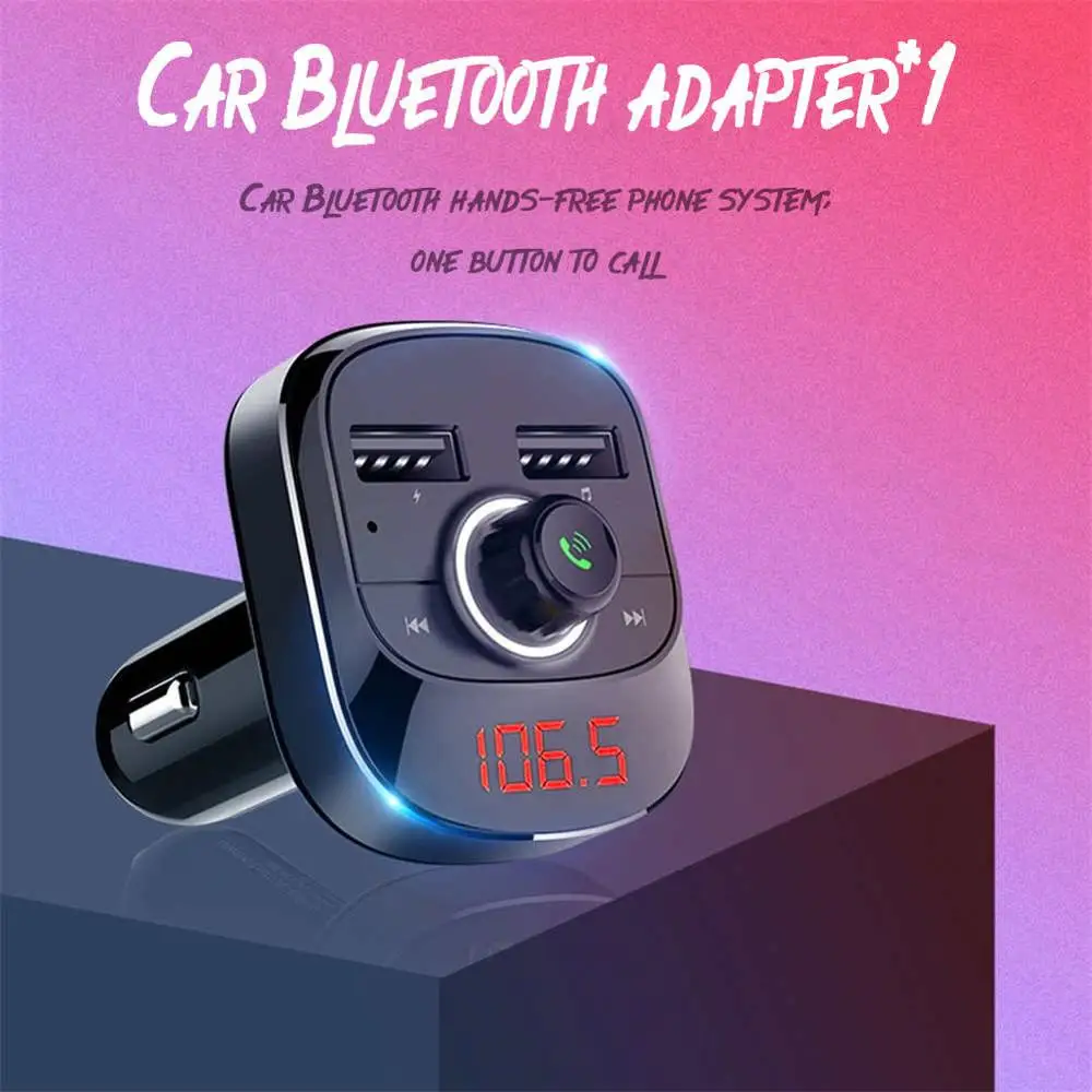 

Car MP3 Player Bluetooth FM Transmitter Kit Hands-Free 3.1A Dual USB Car Charger