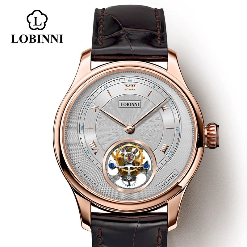 rose-sliver-black Montre Homme, роскошные брендовые автоматические часы, сапфир, настоящий турбийон, механические мужские часы, подарок, мужские наручные часы - Цвет: rose-sliver-black