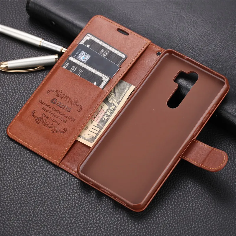 Для Xiaomi Redmi Note 8 Pro Чехол из искусственной кожи с подставкой Чехол книжка флип стильные чехлы для телефона для Redmi Note 8 Pro Мягкий ТПУ задняя крышка
