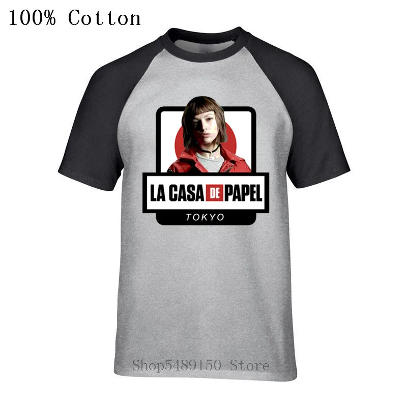 

Mask La Casa De Papel Bella Ciao Men Tshirt Money Heist Cotton House of Paper T Shirt O Neck Tokyo T-Shirt Spain TV Show Clothes