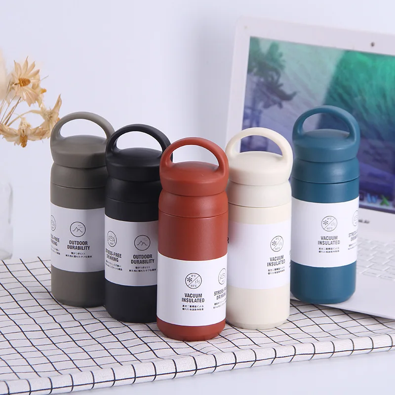 

Japanese-style Harajuku Insulated Stainless Steel Bottle Creative Spacious Tumbler Car Mounted Portable Coffee Cup Customizable