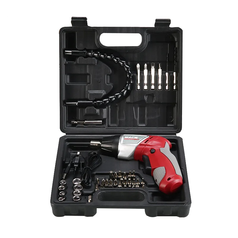 

USB Electric Screw Knife 4.2V Lithium Battery Multi-Function Rechargeable Screwdriver 46-Piece Set Mini Electric Screwdriver