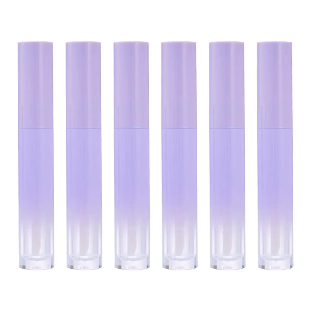 6PCS Lip Glaze Empty Tube Gradient Purple Gloss Lipstick Quality Packaging Material Sub-bottle | Красота и здоровье