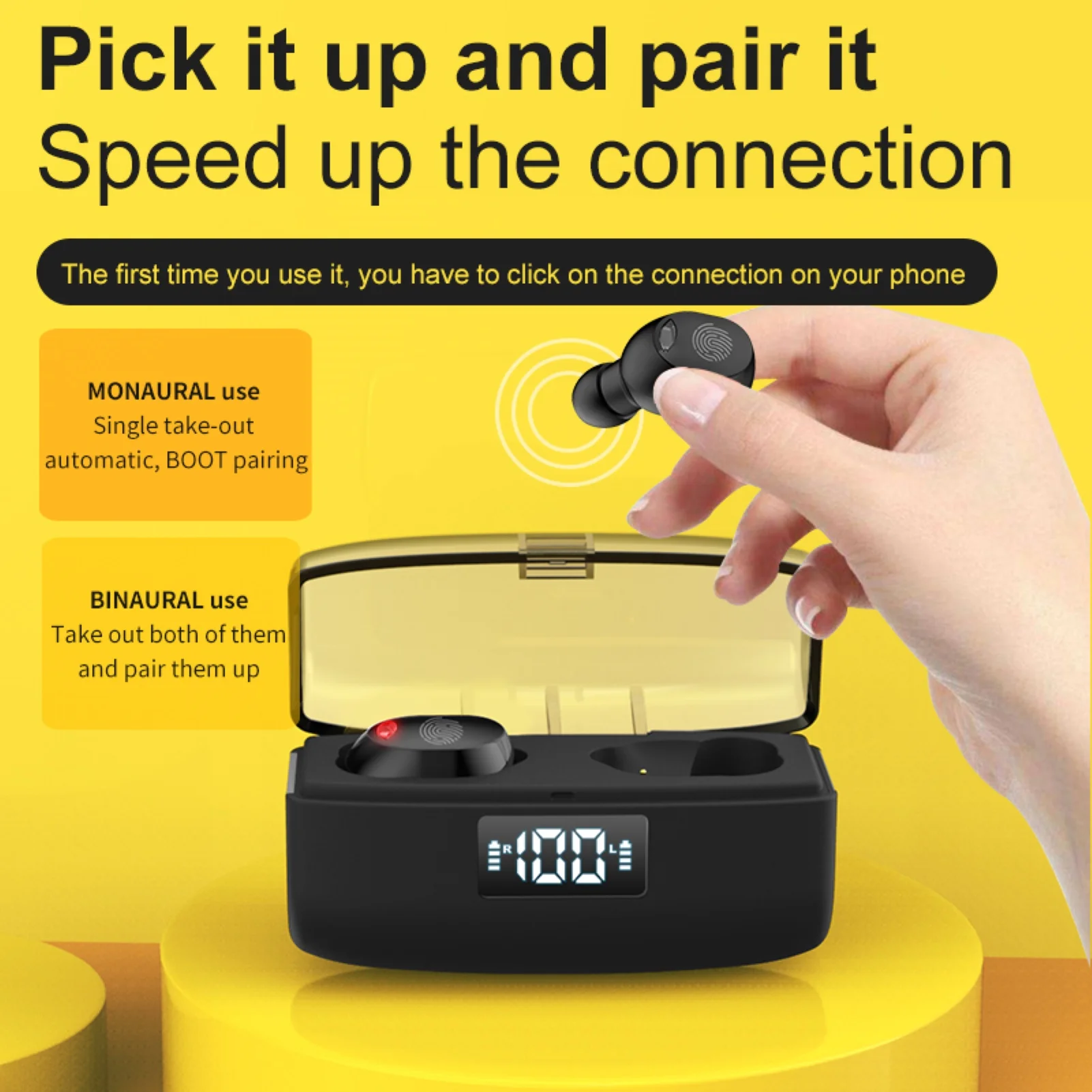 W12 Waterproof Noise Reducing Bluetooth V5 0 HiFi Wireless Headset Earphone