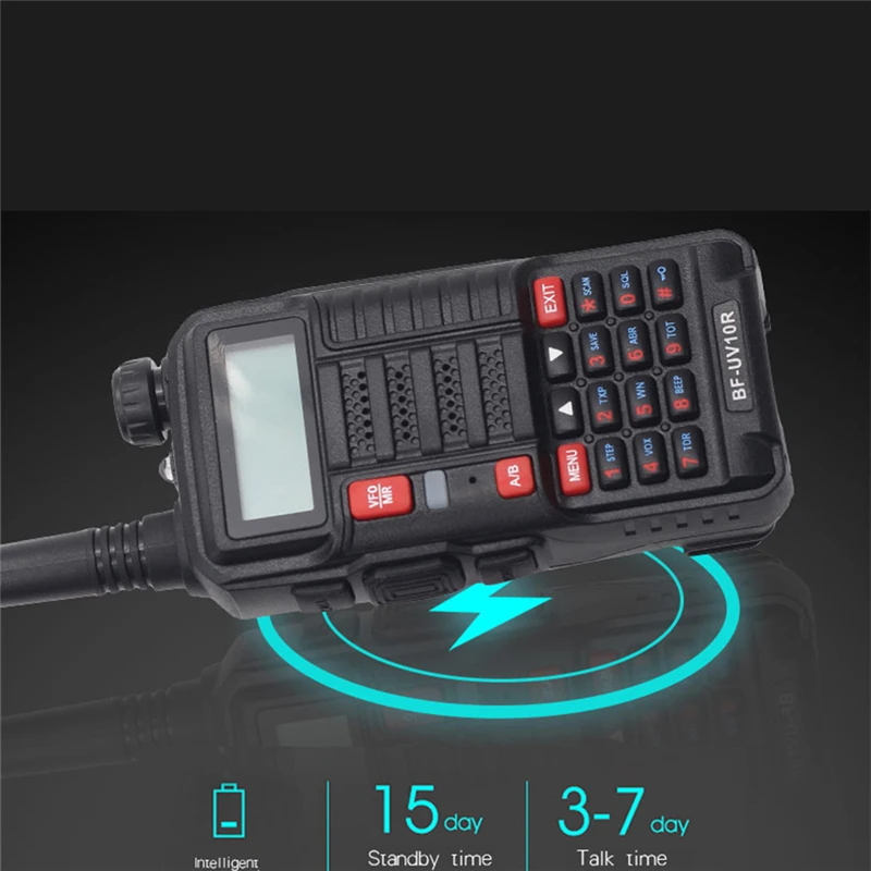 Baofeng UV-10R Professional Walkie Talkie 10W High Power Dual Band Two Way CB Ham Radios 10 KM HF Transceiver VHF UHF UV 10R USB 6
