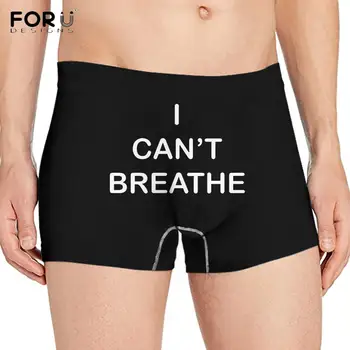

FOURUDESIGNS i can't Breathe Men Homme Panties Sexy Summer Boxershorts Male Breathable Comfortable Male Underwear Large Size