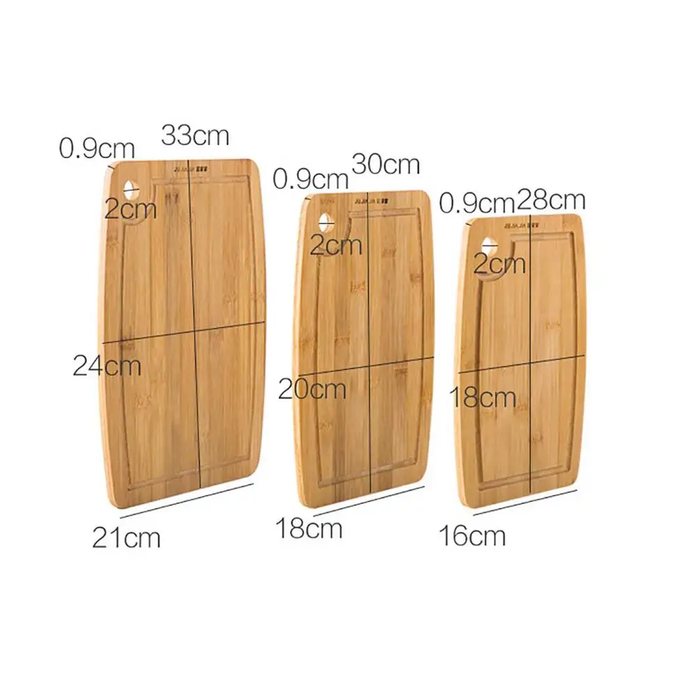 24x33 см Деревянные Разделочные Блоки бамбуковые прямоугольные подвесные разделочные доски прочные нескользящие кухонные принадлежности разделочная доска