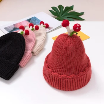 

Baby Boys Girls Hats 3-18M Autumn Winter Toddler Infant Warm Knitted Crochet Caps Newborm Cotton Soft Beanie Baby Accessories