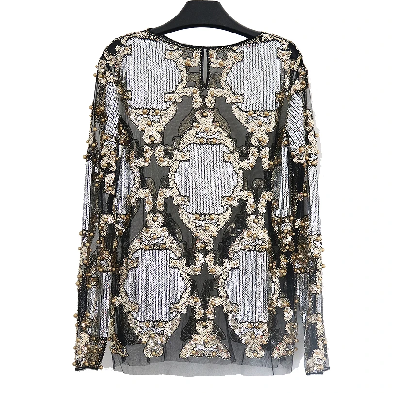 sequined blouses tops