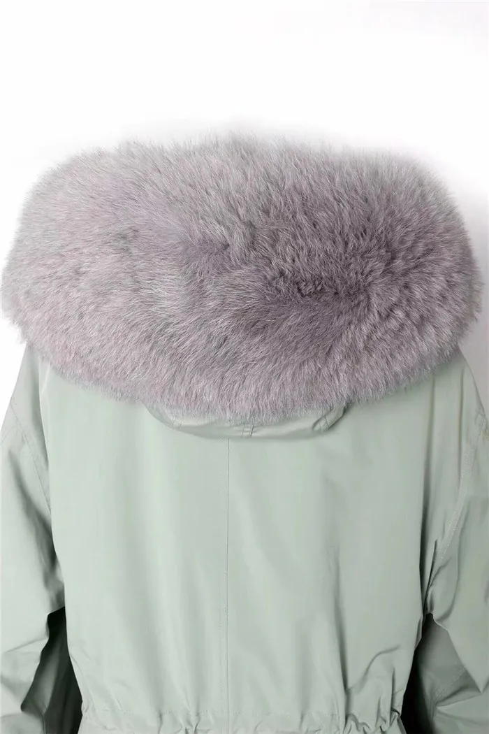 Chaquetas Mujer Женская парка из натурального Лисьего меха, зимняя меховая подкладка из натурального Лисьего меха, пальто для женщин