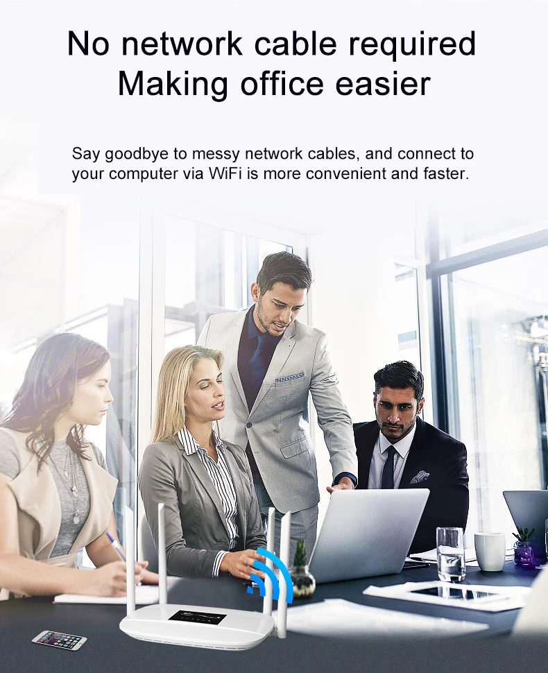 Roteador sem Fio Wifi Roteador Cartão Sim Wi-fi Rj45 Wan Lan Interno 4g Lte Cpe 2 Computador e Escritório