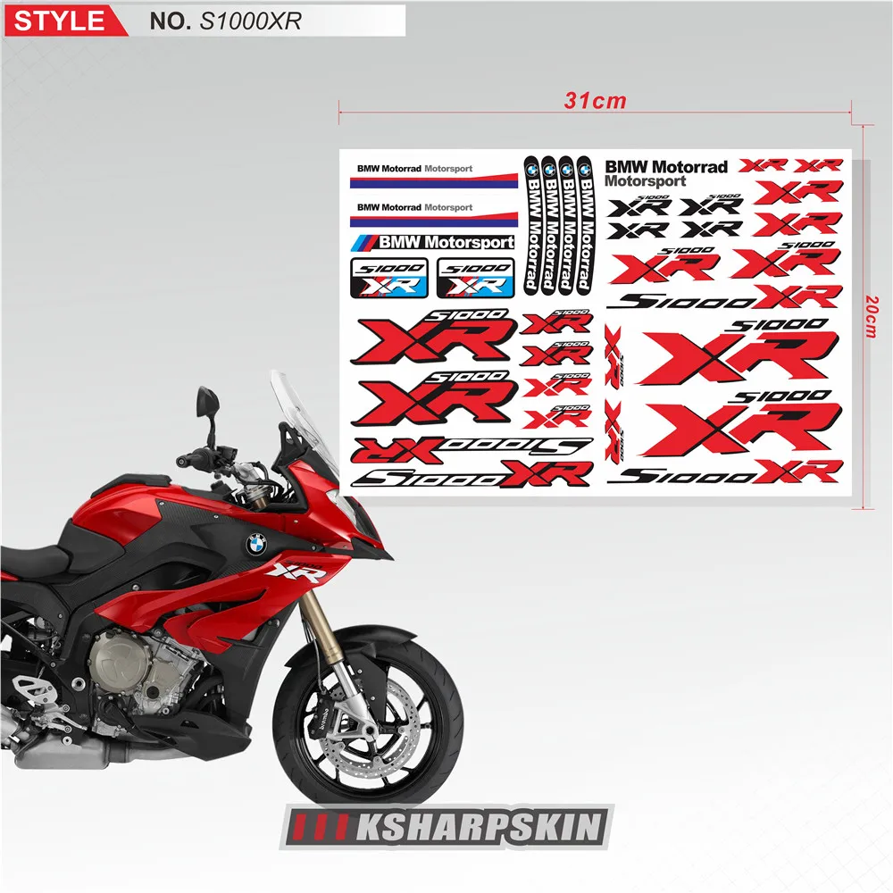

For BMW S1000XR s1000 xr motorcycle tail box stickers Beak Fender Decal Shock absorber decals Decals Reflective Waterproof