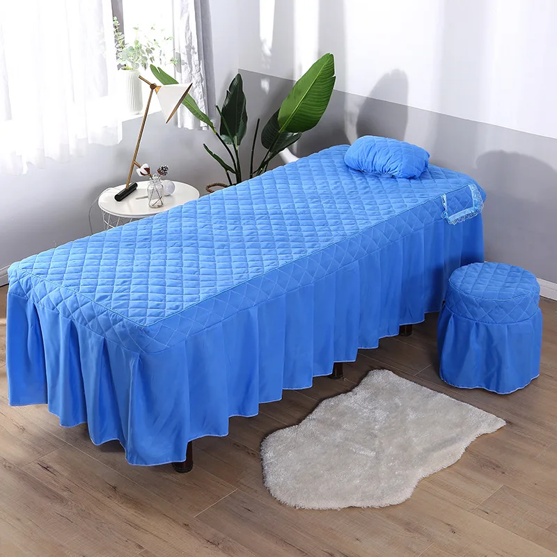 1pcs Massage Bed Cover Only Beauty Salon Table Bed Skirt Skin-Friendly Massage Sheet SPA Bed Full Cover with Hole Colchas