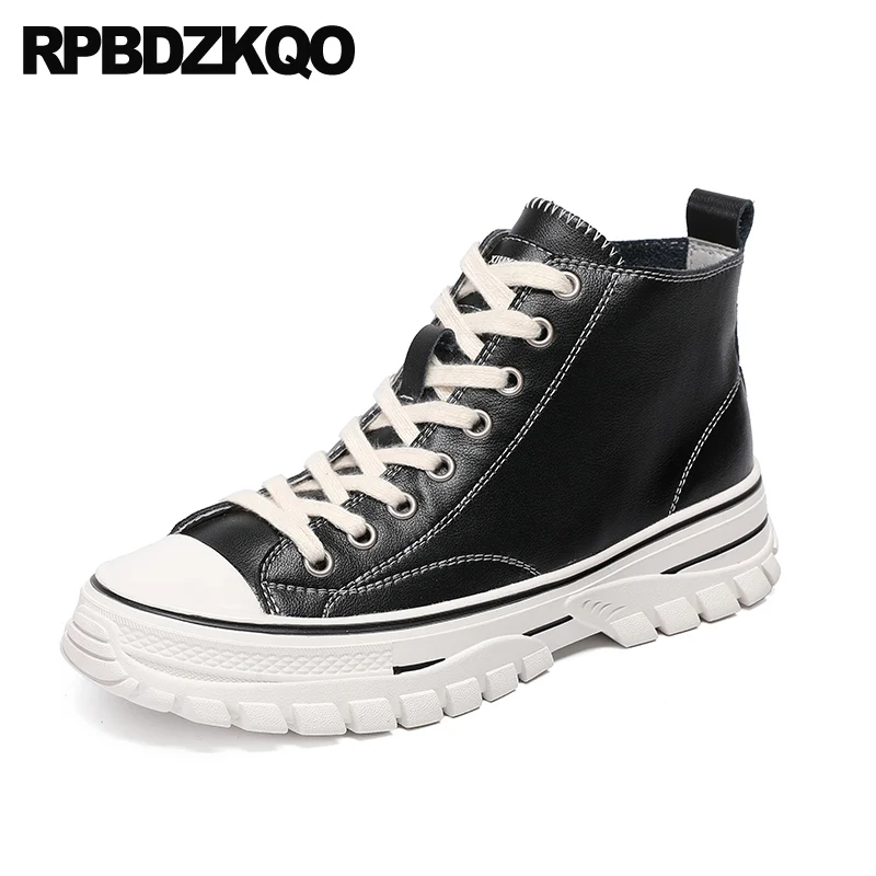 rubber sole high top ladies round toe 