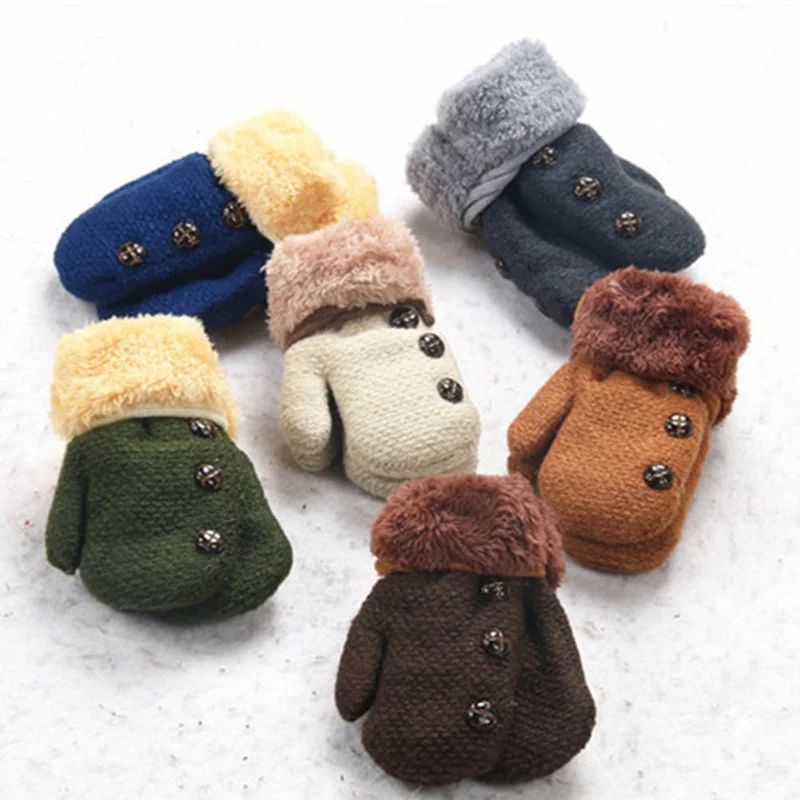 New Arrival Winter Children Gloves Winter Warm Baby Gloves Full Finger Mittens Gloves Kids Winter Warm Necessary