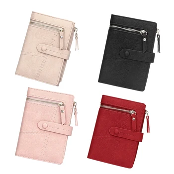 

Ms. Short Two-Fold Wallet Zipper Bag with a Credit Card Document Pocket