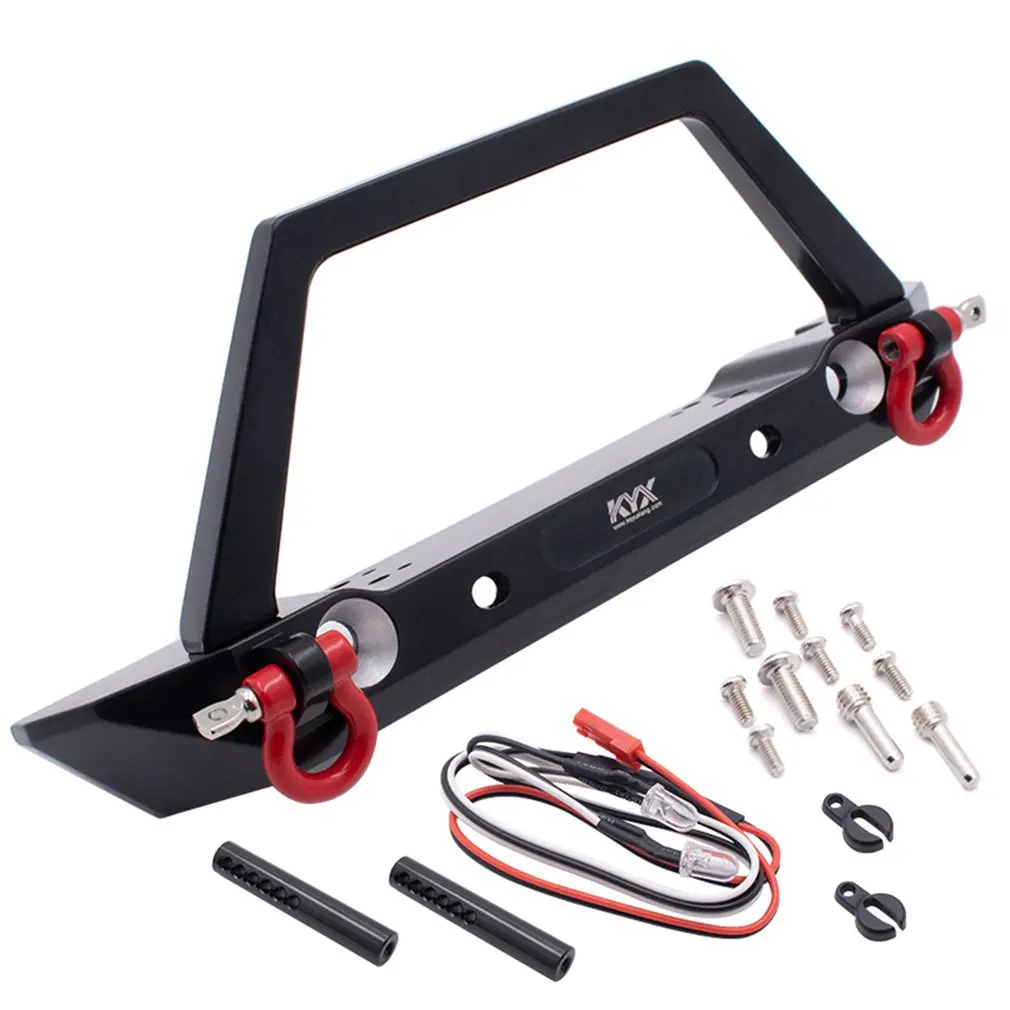 KYX Racing CNC сплав переднего бампера анти-столкновения Запчасти для модификации для 1/10 осевой scx10 TRX-4 RC Гусеничный автомобиль аксессуары